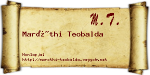 Maróthi Teobalda névjegykártya